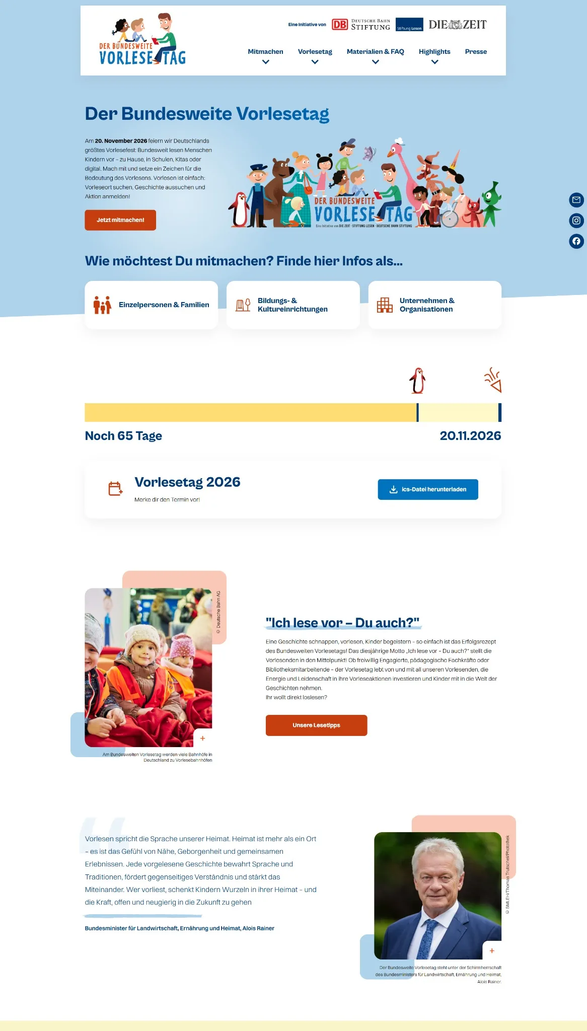 Website des Bundesweiten Vorlesetags – WordPress-Relaunch