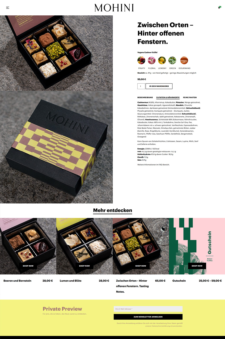 Projekt: MOHINI Truffles